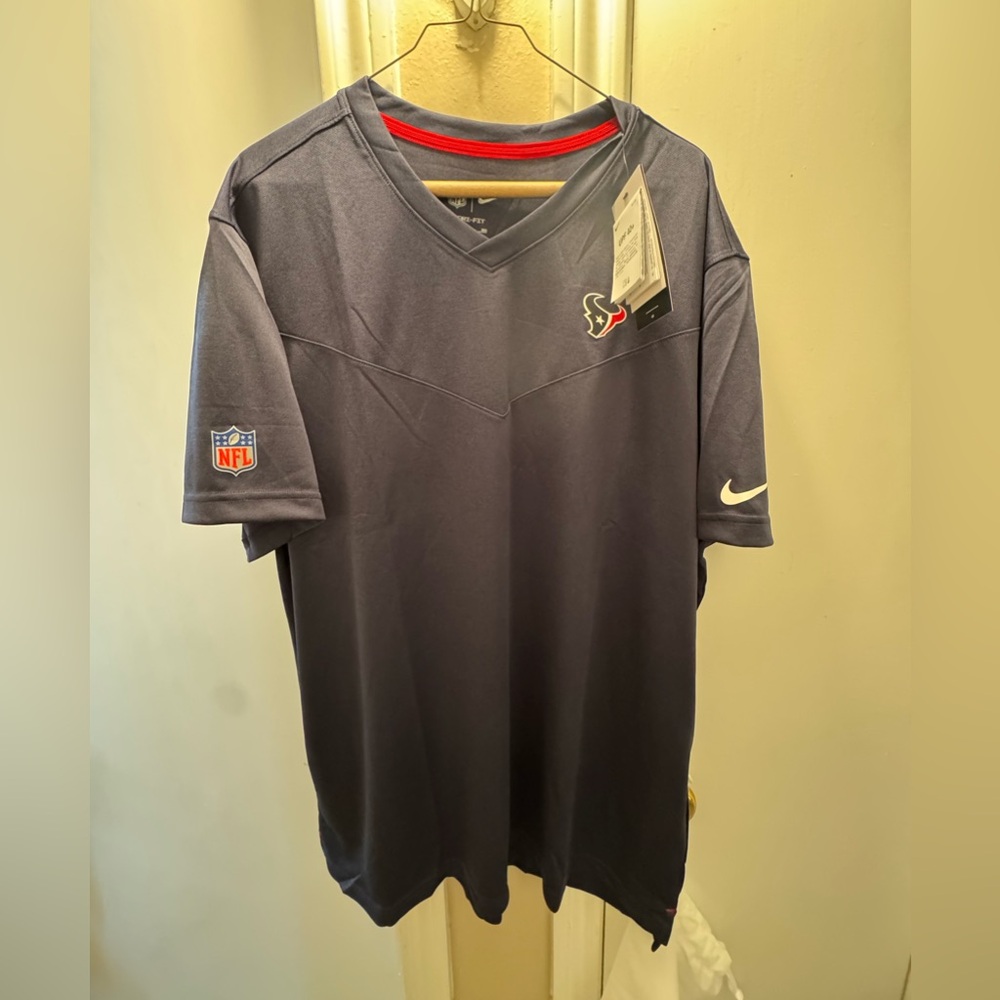 Houston Texans Nike Dri-Fit On Field Short Sleeve T-Shirt Mens Size XXL Navy